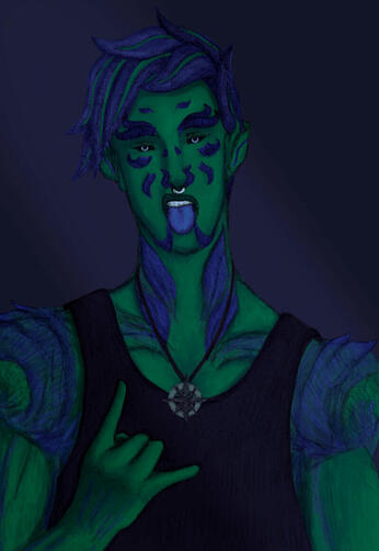 Colored traditional sketch